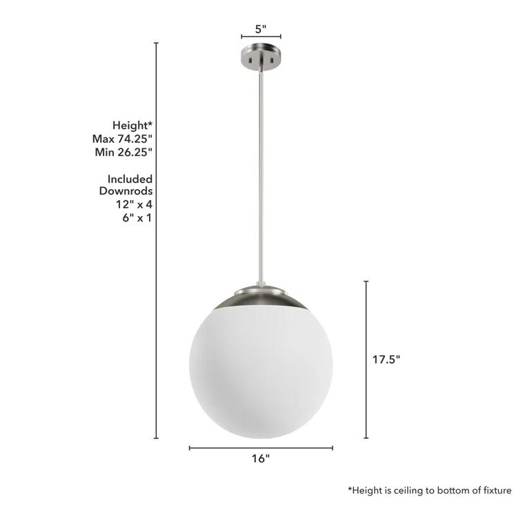Hunter Fan Hepburn 1 - Light Sphere Globe Pendant
