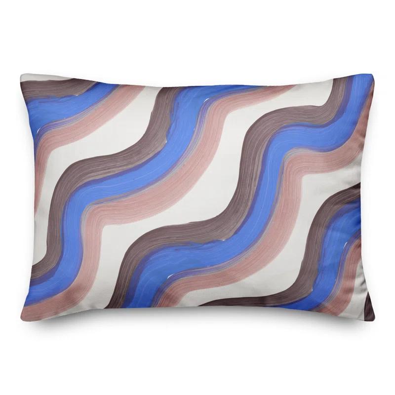 Striped Indoor/Outdoor Reversible Throw Pillow
