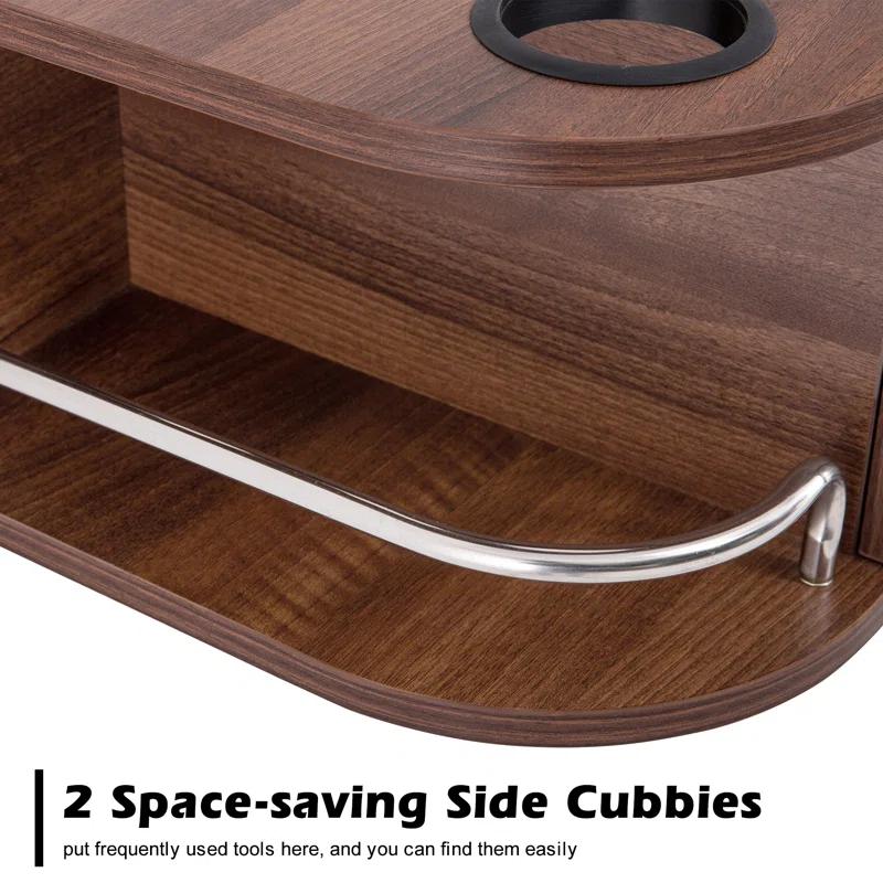 The Twillery Co.® Sowder Locking Wall Mount Styling Station Barber Beauty Spa Salon Equipment