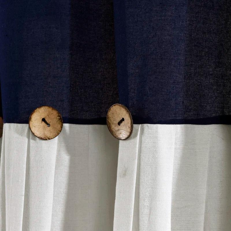 Lush Decor Beckham Window Semi-Sheer Rod Pocket Single Curtain Panel