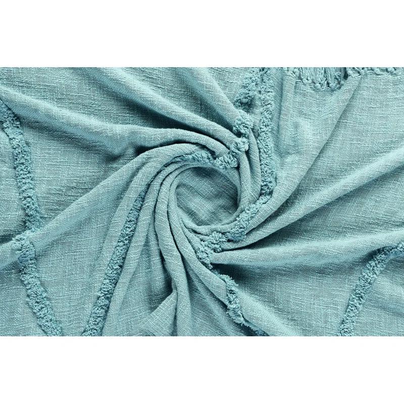 Evette Rios Terracotta Fringed Handmade Woven Throw Blanket
