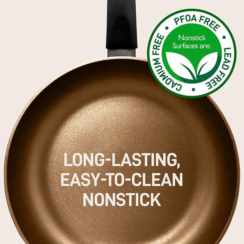 NutriChef 12 - Piece Non-Stick Aluminum Cookware Set