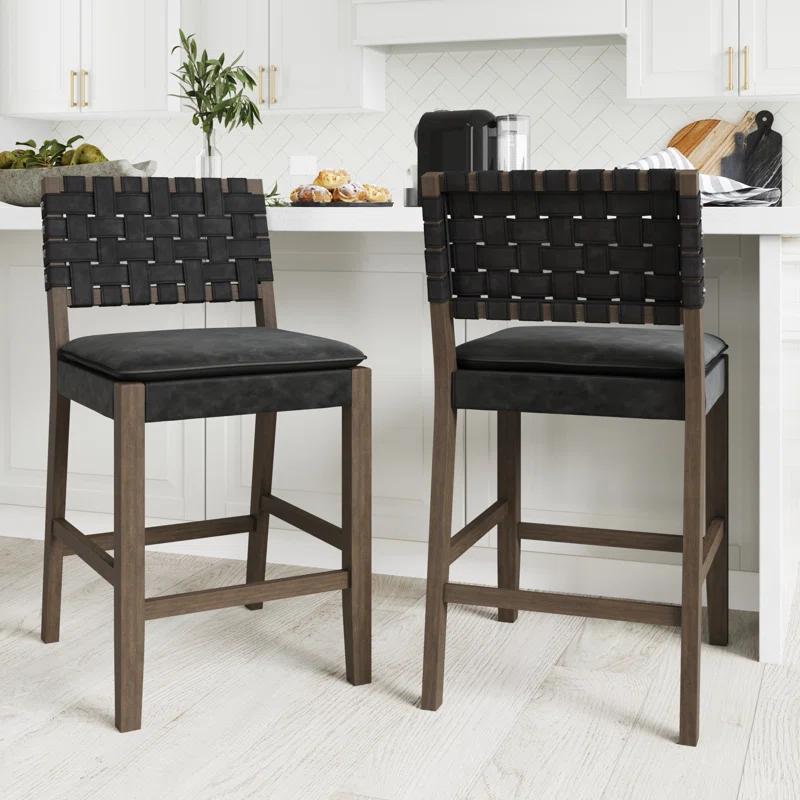 Nathan James Upholstered Stool