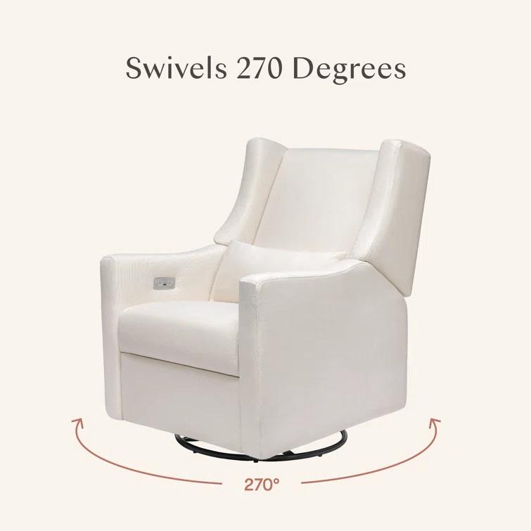 Babyletto Kiwi Cream Electronic Swivel Glider Power Recliner Nursery Chair