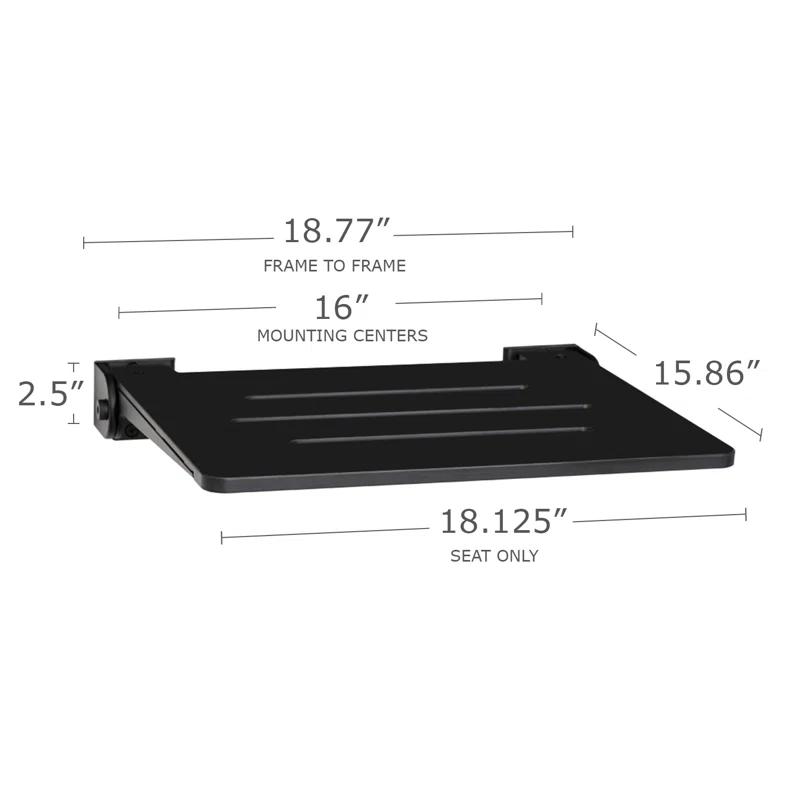 Seachrome SHAFSL-185155-PBS-S-MB SlimLine Folding Shower Bench Seat