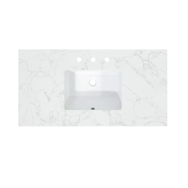 Ceres 43" Engineered Stone Single Bathroom Vanity Top with Sink
