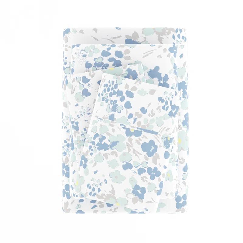 IEnjoy Home Violets Pattern Microfiber Sheet Set