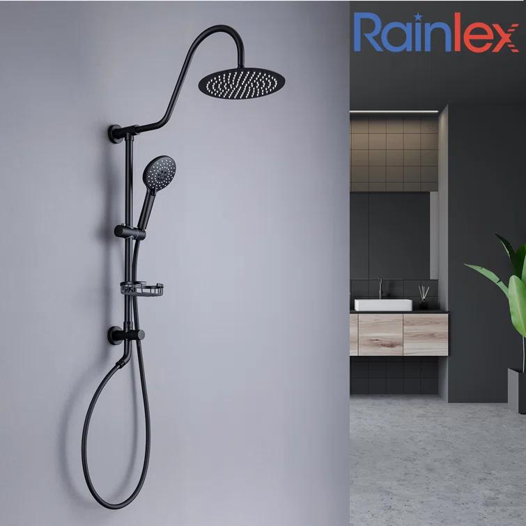 Rainlex Rainlex Rain Shower System Multi-function Hand Shower with  Slide Bar RX2001H