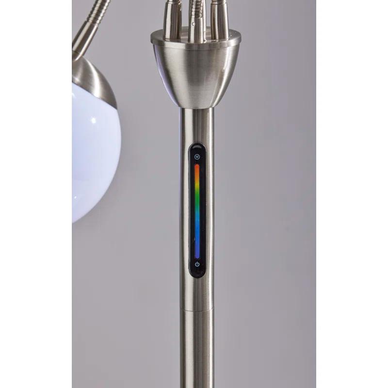 Adesso Phoebe 64'' Brushed Steel LED Tree Floor Lamp