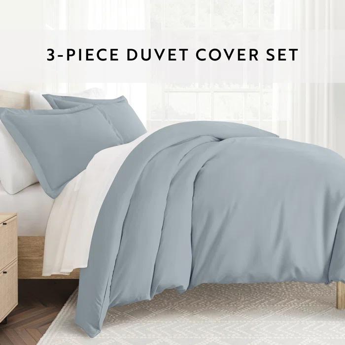 IEnjoy Home Super Soft Double Brushed Duvet Cover Set