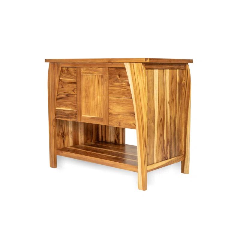 EcoDecors Tranquility by EcoDecors, 36", Teak Bathroom Vanity, Wood Bathroom Vanity, Bathroom Vanity Cabinet, Vanity Bathroom