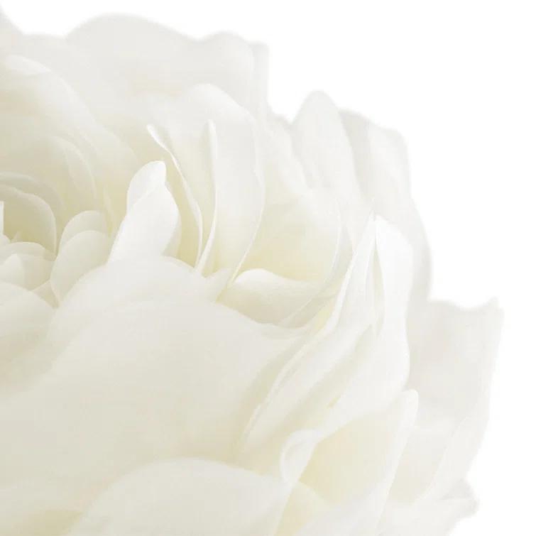 JWH Simulation Rose Flower Throw Pillow Decorative Round Floral Accent Pillow Cover & Insert