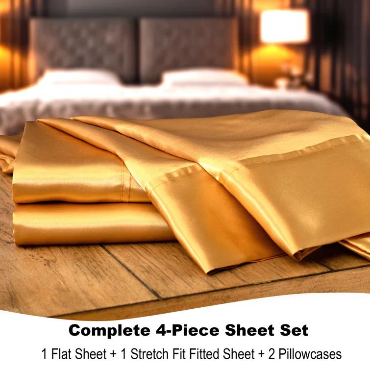 Bed Tite Smooth Satin BedTite Tight Grip Sheet Set