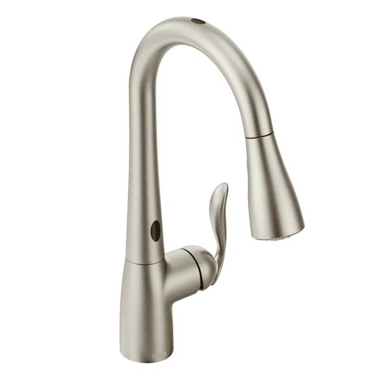 Moen Arbor One Handle Pulldown Kitchen Faucet Featuring Power Boost and Reflex