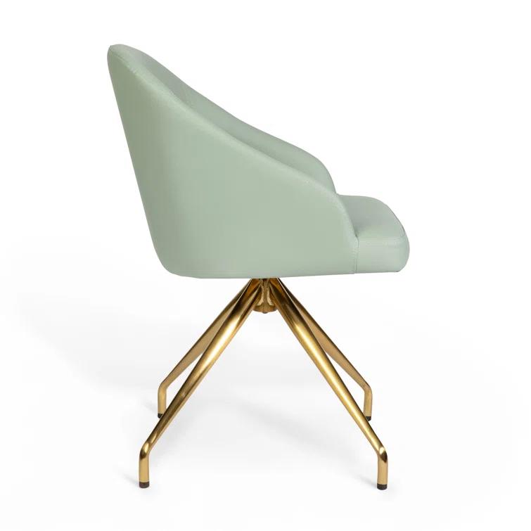 Martha Stewart Martha Stewart Sora Upholstered Stationary Swivel Home Office Chair