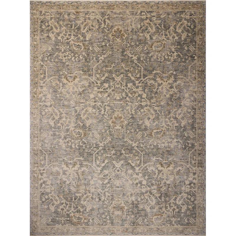Junie I Rug Magnolia Home by Joanna Gaines x Loloi - Blue and Natural / 6'7" x 9'10"