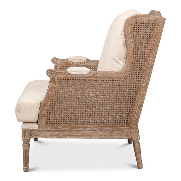 Sarreid Ltd Ava Upholstered Wingback Chair