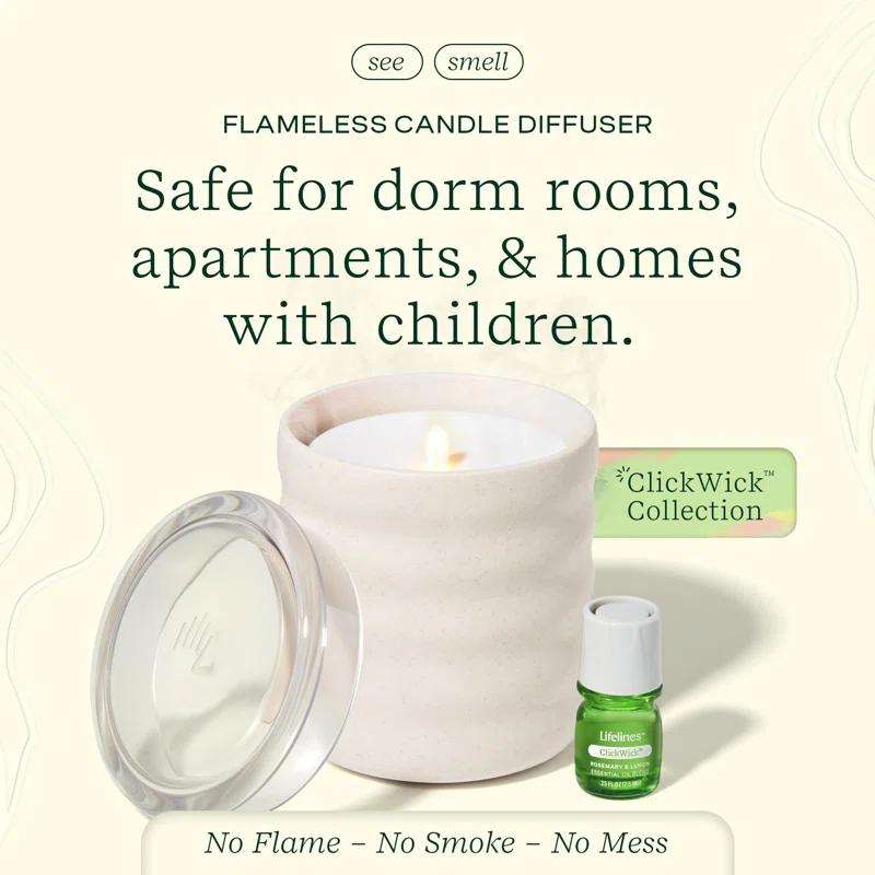 Fashion Finesse Flameless Candle Aromatherapy Essential Oil Diffuser With  Essential Oil Blend - Cordless & Diffuser For Home - Scented Electric Candles Blow Out Flame