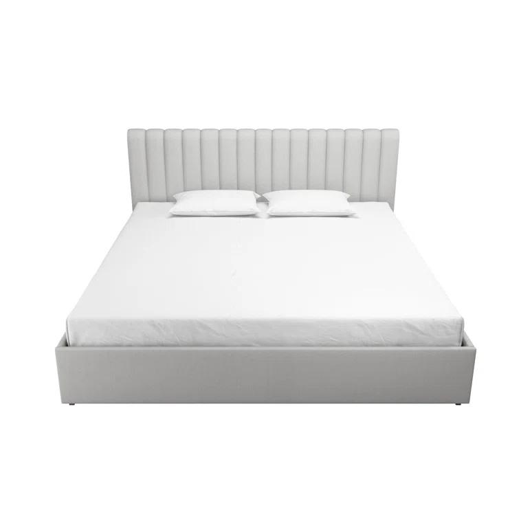 Novogratz Brittany Upholstered Unfinished Platform Storage Bed