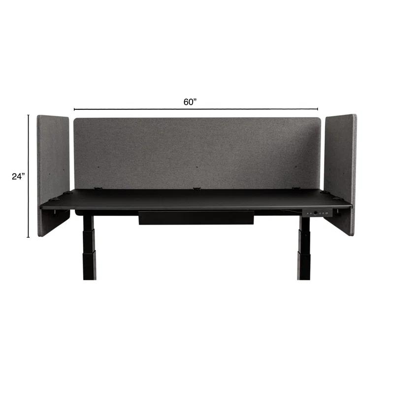 Stand Up Desk Store Fabric 3 Panel Desk Partition