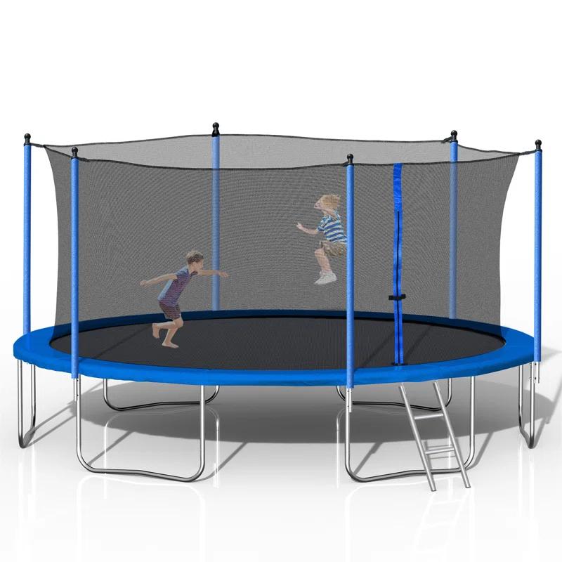 Ceballos 14FT  Trampoline With Safety Enclosure Net,Heavy Duty Jumping Mat And Spring Cover Padding For Kids And Adults,  Ladder