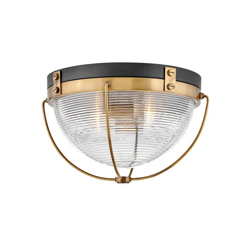 Hinkley Crew Two-Light Flush Mount Ceiling Fixture