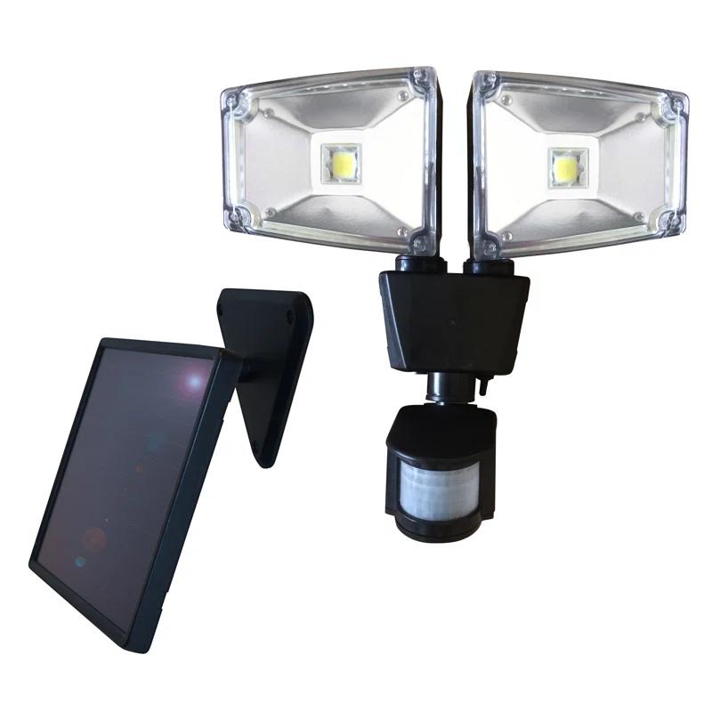 Nature Power 2 - Head LED Solar Powered Dusk to Dawn Outdoor Security Flood Light with Motion Sensor