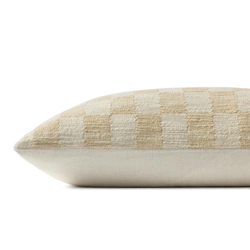 Adams Pillow by Amber Lewis x Loloi - Sand and Ivory / 13" x 21" / Polyester