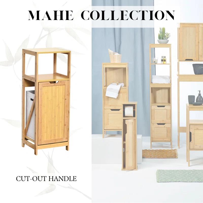 Evideco Miami Tilt-Out Cabinet Laundry Hamper with Basket and Shelves