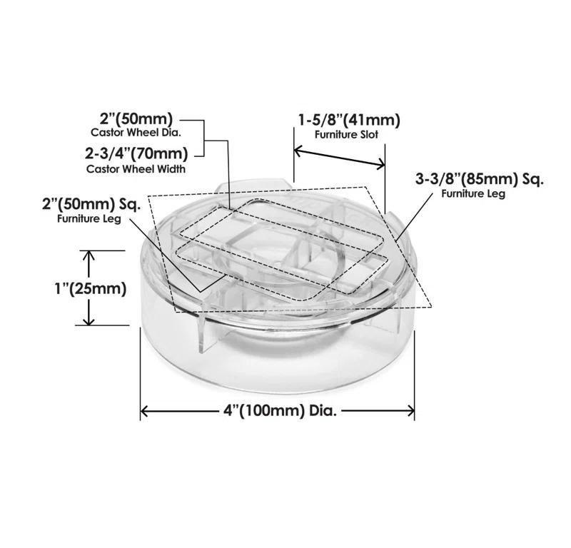 Slipstick Clear Stack-Its Furniture Risers (Set of 8)