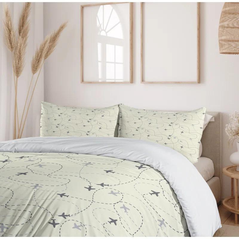 Ambesonne Airline Modern & Contemporary Duvet Cover Set