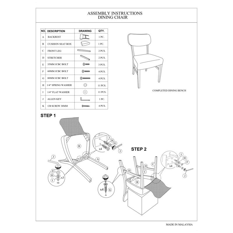 Corrigan Studio® Natural Wood Grain Color Set Of 2Pc Dining Chairs Rubber Wood Dining Room Furniture Fabric Cushion Seat