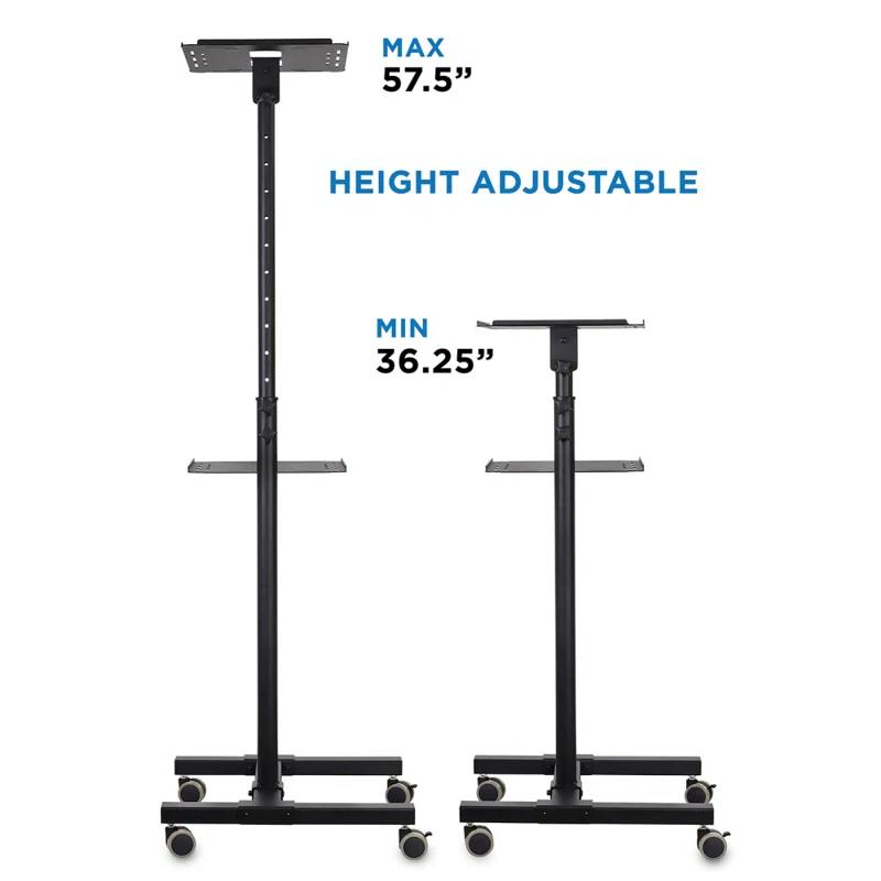 Mount-it Mount-It! Mobile Projector and Laptop Stand with 2 Shelves, Rolling Cart