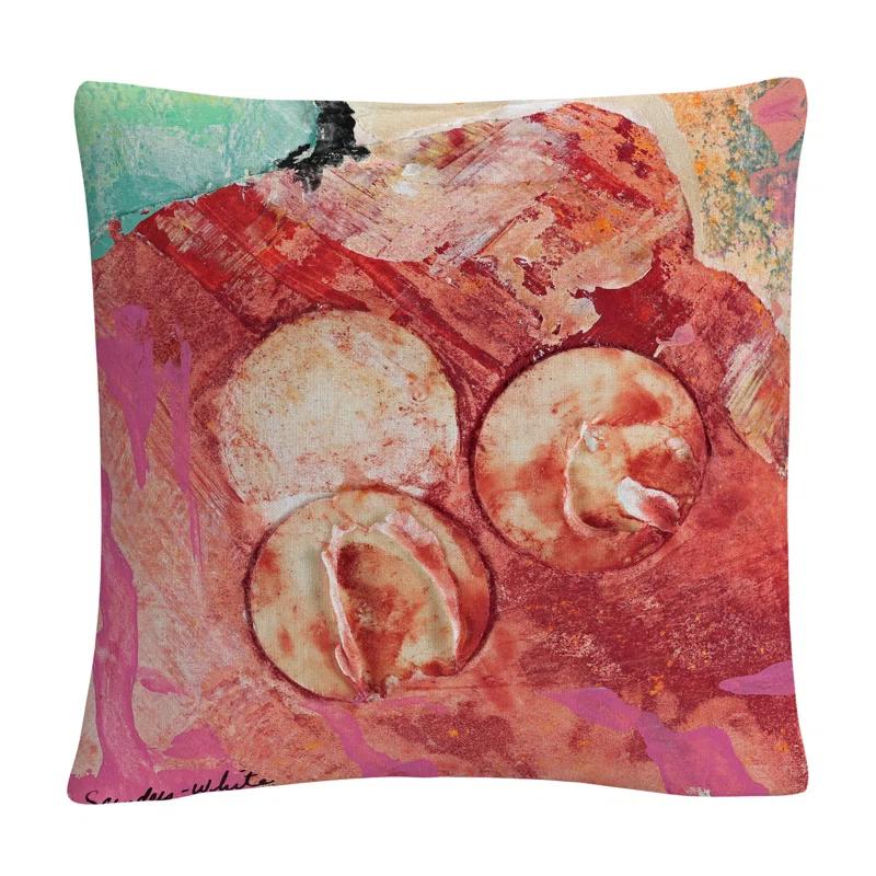 Trademark Fine Art Pat Saunders-White Abstract Throw Pillow