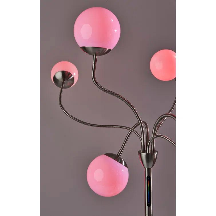 Adesso Phoebe 64'' Brushed Steel LED Tree Floor Lamp