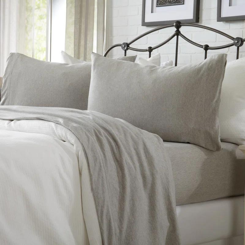 FreshFolds Cotton Blend Jersey Knit Super Soft Sheet Set