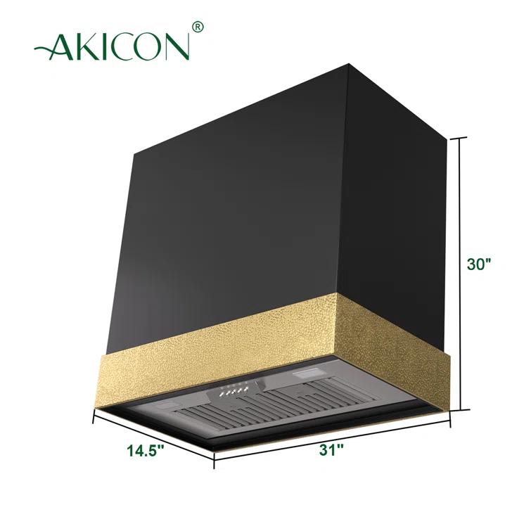 Akicon AK-HS30HD-JBG Akicon 600 CFM Ducted (Vented) Wall Mounted Required Range Hood