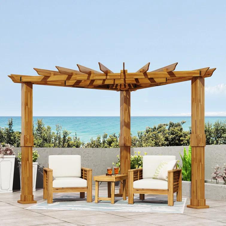 Home Loft Concepts Sonne 13 Ft. W x 9 Ft. D Solid Wood Pergola