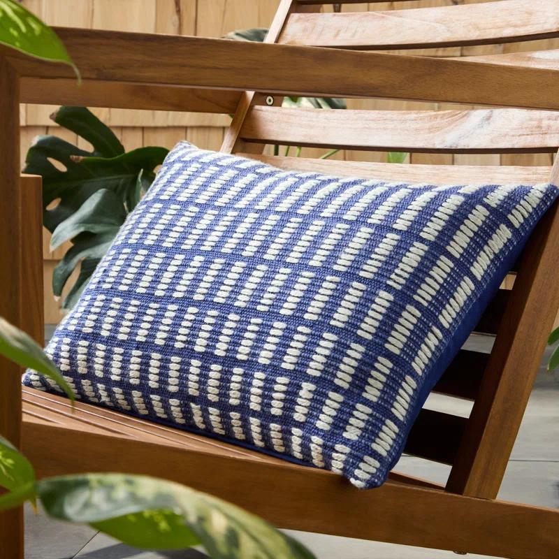 Town & Country Living TOWN & COUNTRY TERRA Alara Solid Border Indoor Outdoor Decorative Pillow 20"x20"