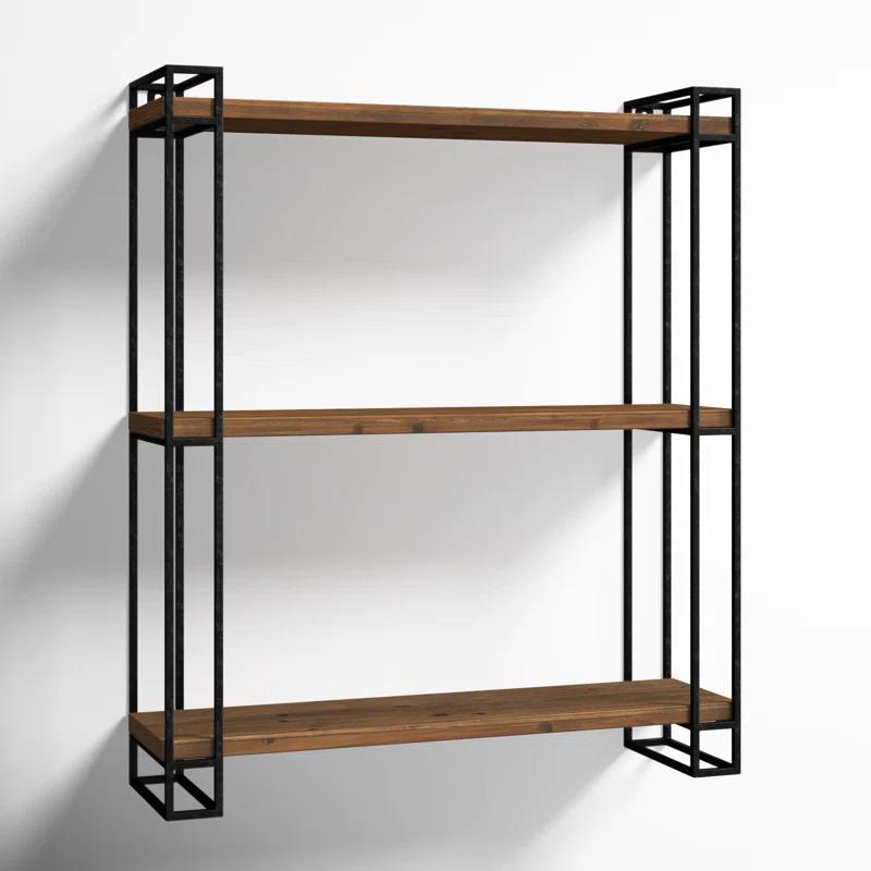 Burchill 3 Piece Pine Floating Shelf