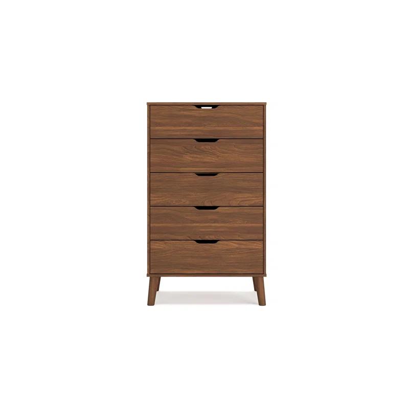 Benjara Forni Tall Dresser Chest, 5 Drawers, Transitional Dark Brown, 51 Inch