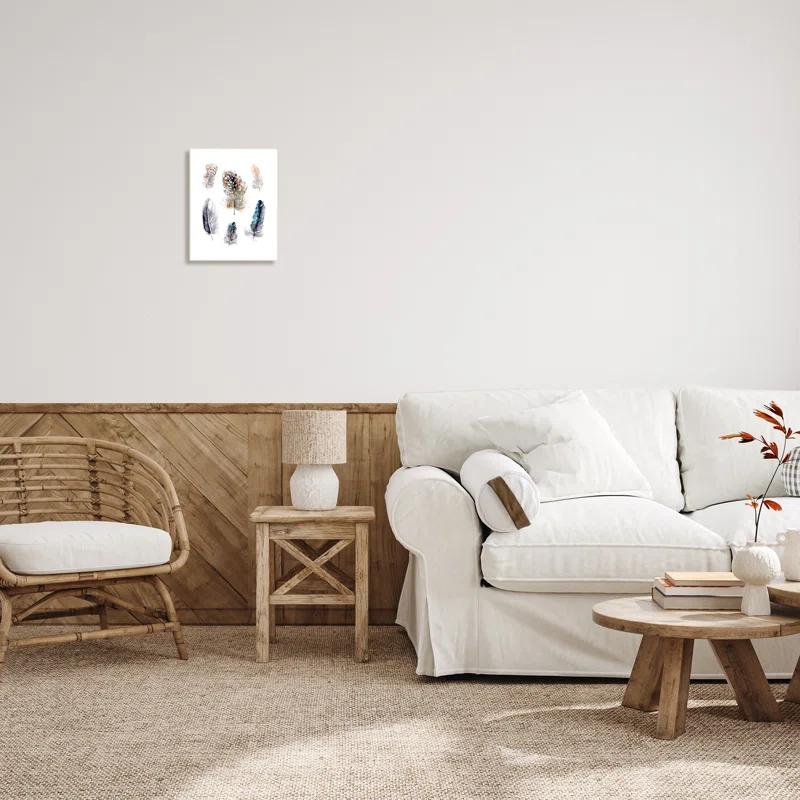 Stupell Industries " Arrangement Of Feathers Soft Watercolor Bird Patterns " by Verbrugge Watercolor