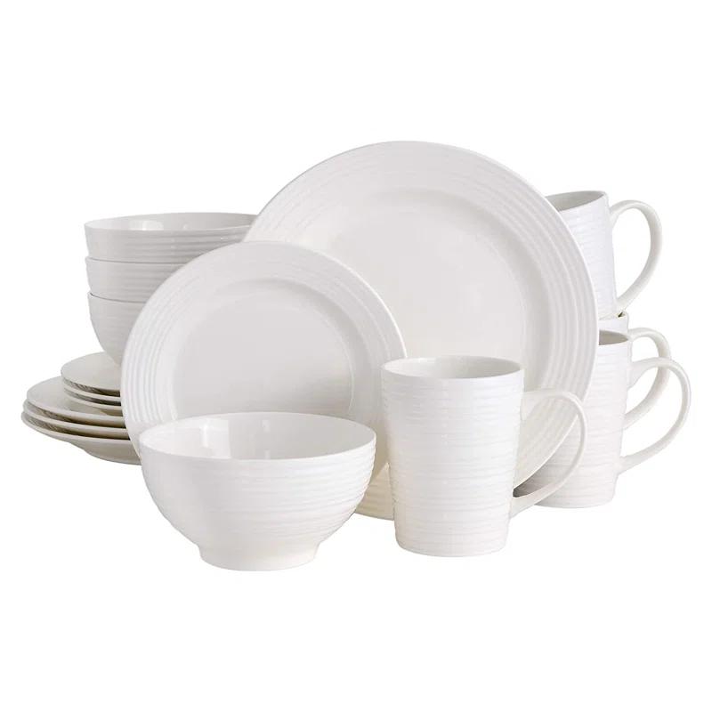 Gibson Amelia Court 16 Piece Dinnerware Set, Service for 4