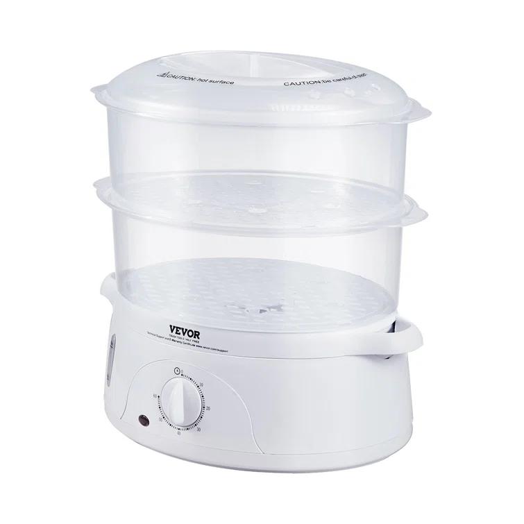 VEVOR VEVOR 7.4Qt Electric Food Steamer 2-Tier Vegetable Steamer & 60 Min Timer 800W