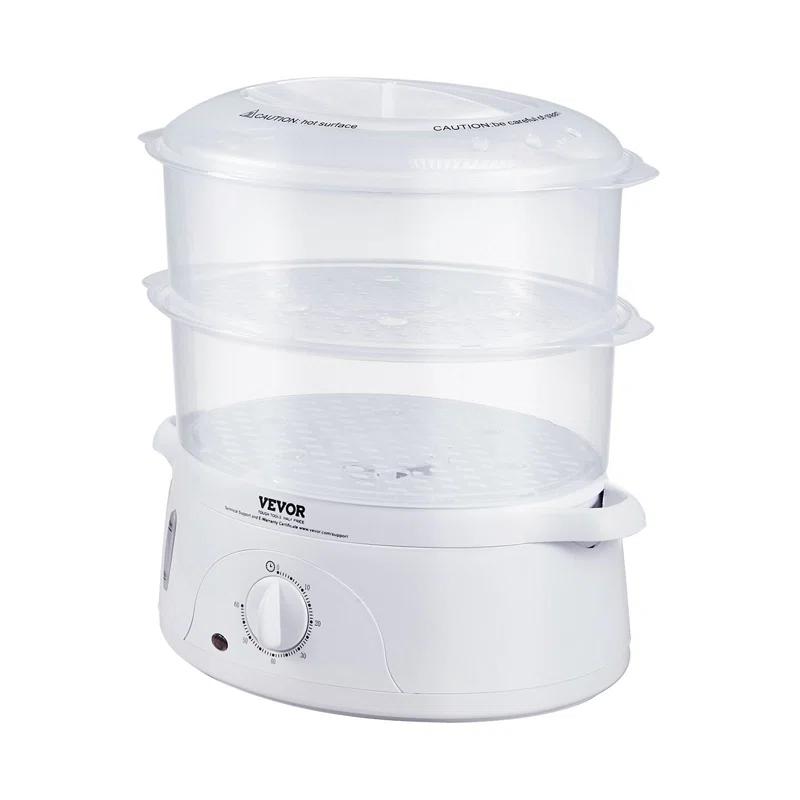 VEVOR VEVOR 7.4Qt Electric Food Steamer 2-Tier Vegetable Steamer & 60 Min Timer 800W