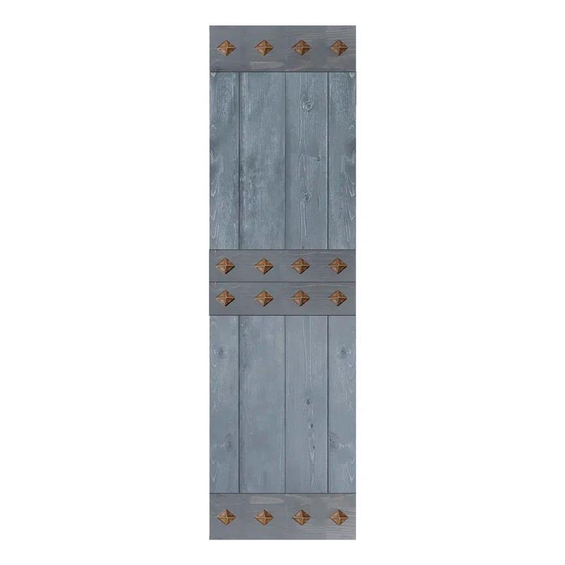 IsLife 84'' Solid Wood Paneled Matte without Installation Hardware Kit Barn Door