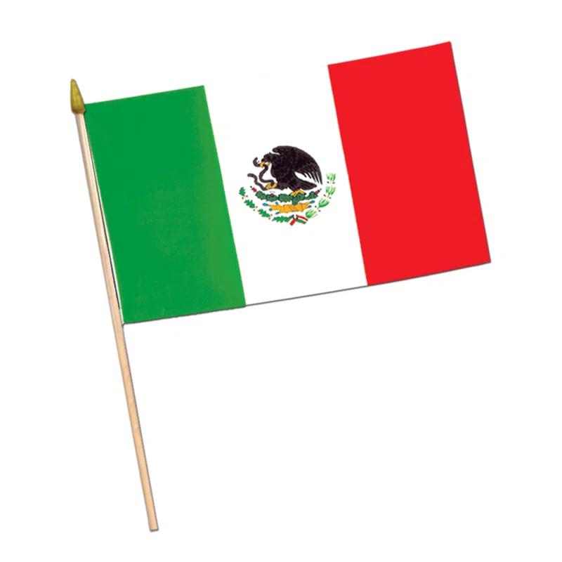 Beistle Mexican Flag - Fabric - 6" - Pack of 12