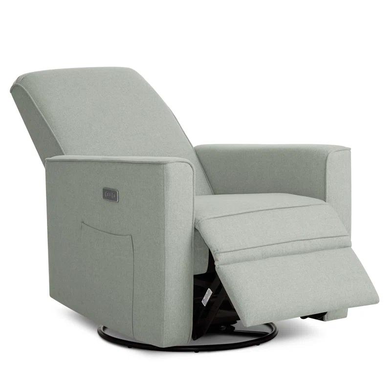 Evolur Greenguard Gold Certified Upholstered Swivel Reclining Glider