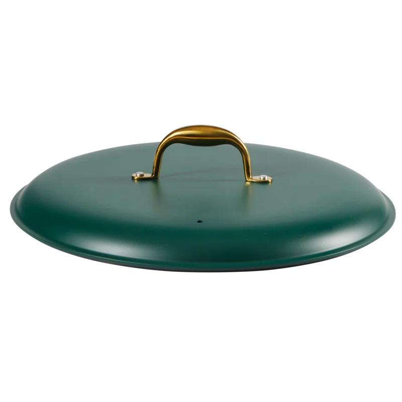 frök Frok 13"  Frying Pan Wok Skillet 4MM Thick Quick Heat Aluminum Cookware W/ Aluminum Lid Set W/ Premium PFA Free Ceramic Nonstick Interior & Heat Resistant Exterior - Induction