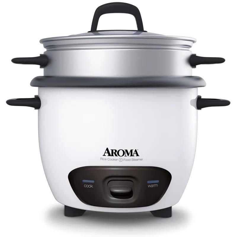 Aroma AROMA Rice Cooker, 7-Cup (Uncooked) / 14-Cup (Cooked), Steamer, Grain Cooker, 3Qt